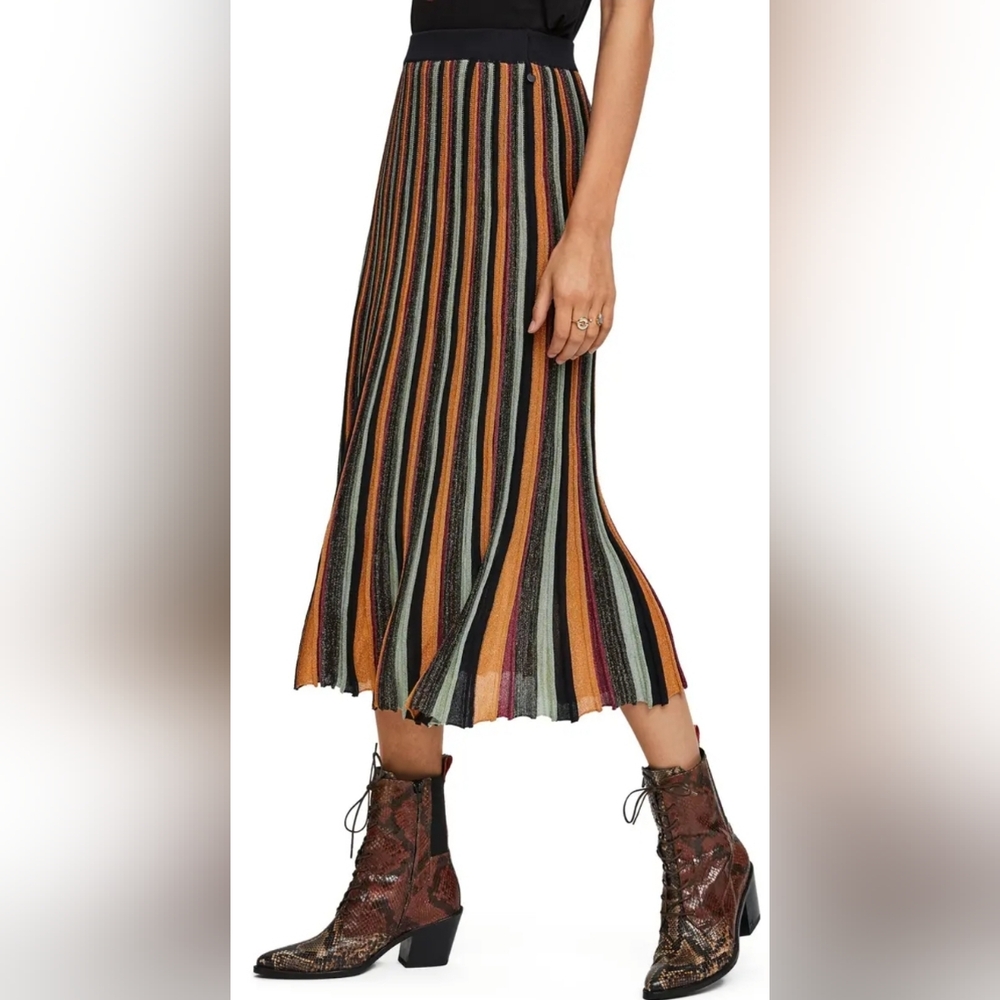 Scotch & Soda Vibrant Striped Midi Skirt